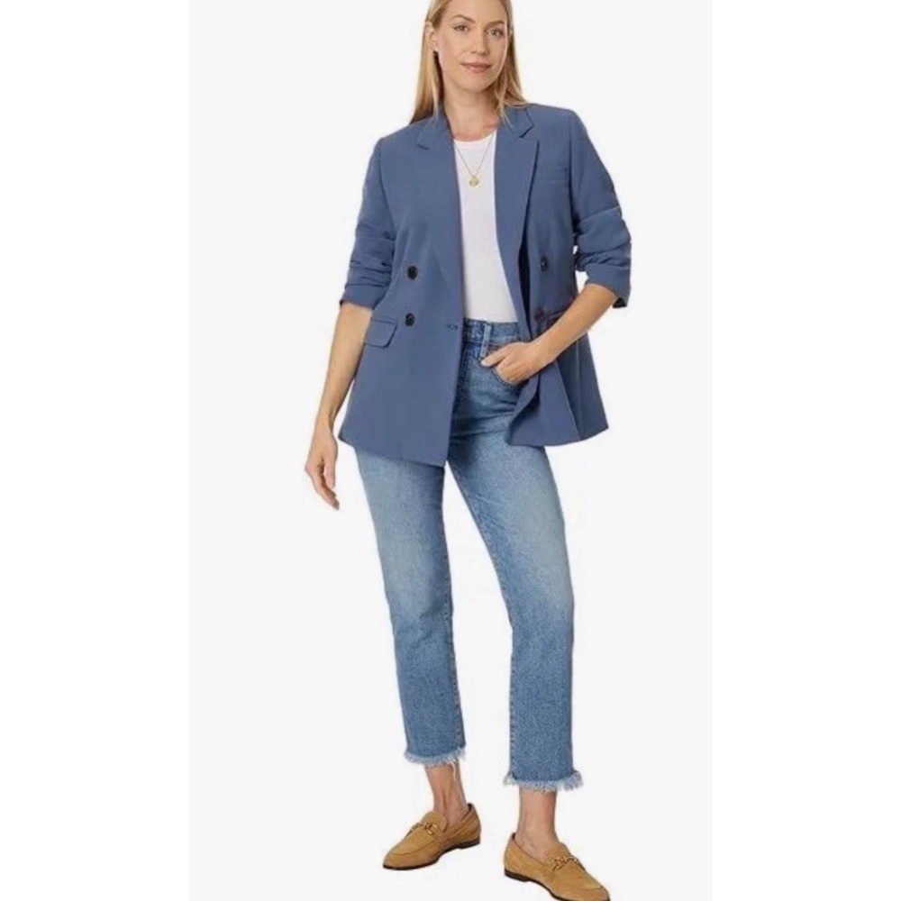 +Madewell $188 Petite Rosedale Blazer in Crepe Nighttime Blue Size 14
